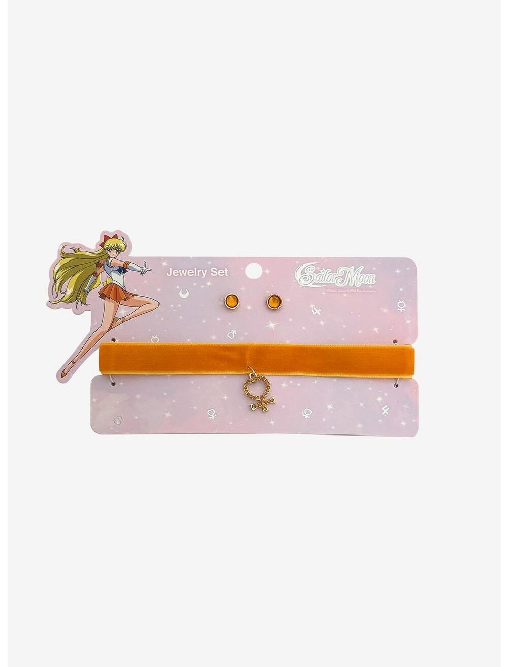 Sailor Moon, Sailor Scout Cosplay Earrings & Choker Necklace Set - Sailor Venus